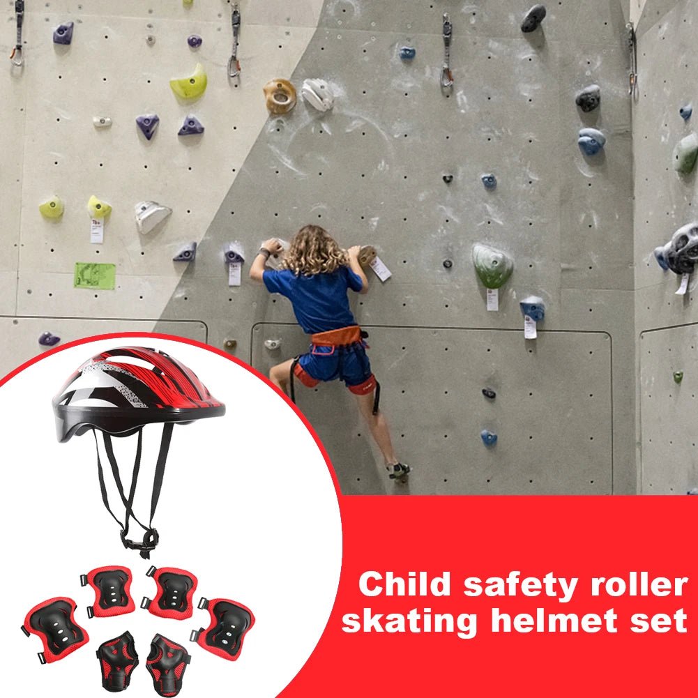 Kids Bike Helmet Knee Elbow Wrist Pads Helmet with Protective Gear Set for Bicycle Cycling Skateboard Scooter Skating Sports - silverfoxgoods